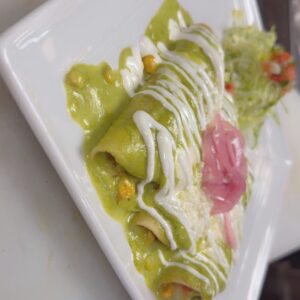 Shrimp Enchiladas Poblanas